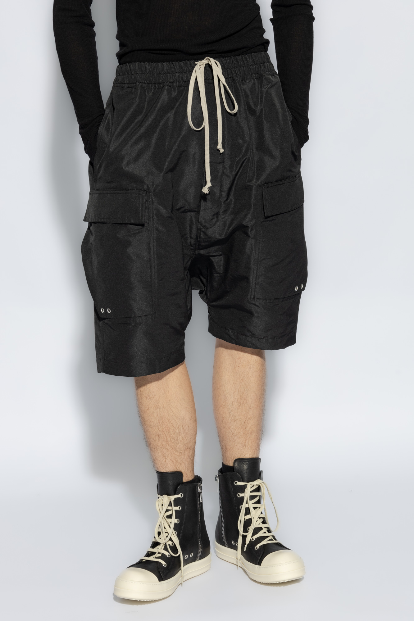 Black 'Pods' shorts with pockets Rick Owens - Vitkac GB